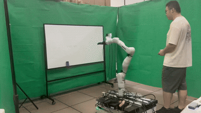 Xbox-based robot control demonstration while wiping a board